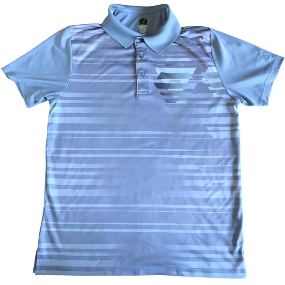 PGA Tour Polo Shirt Mens XL Light Blue Pro Series Athletic‎ Fit Golf Performance